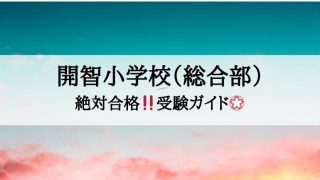開智小学校(総合部)_受験ガイド2027年度対応