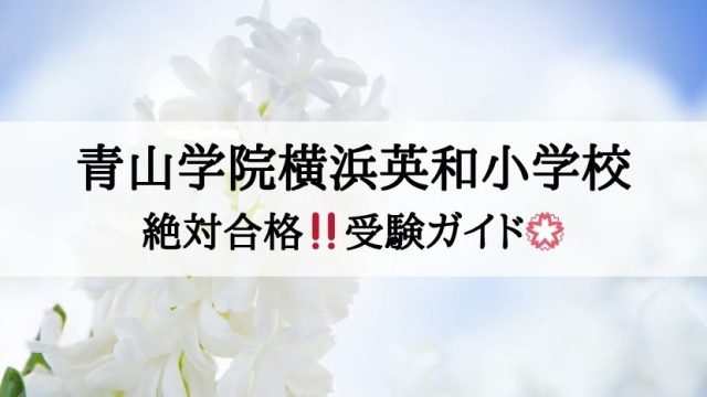 青山学院横浜英和小学校_受験ガイド2027年度対応